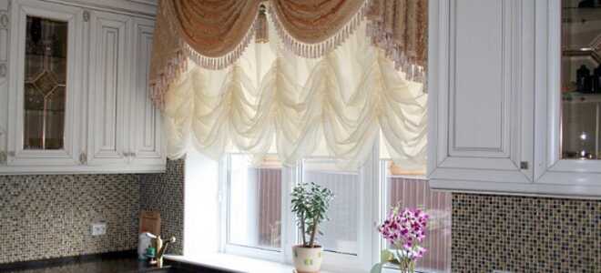 Австрийские шторы – элегантное украшение для кухни своими руками за один день