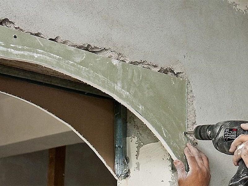 создание арки из гипсокартона