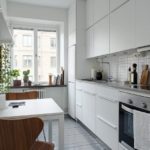Кухня 7 кв. м с линейной планировкой