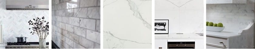 мраморный фартук на кухне