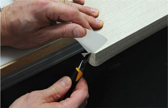 Оформление углов пленкой