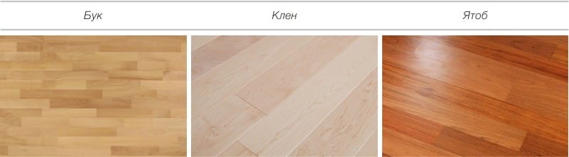 Варианты дизайна полов из паркетной доски - бук, клен, ятоба
